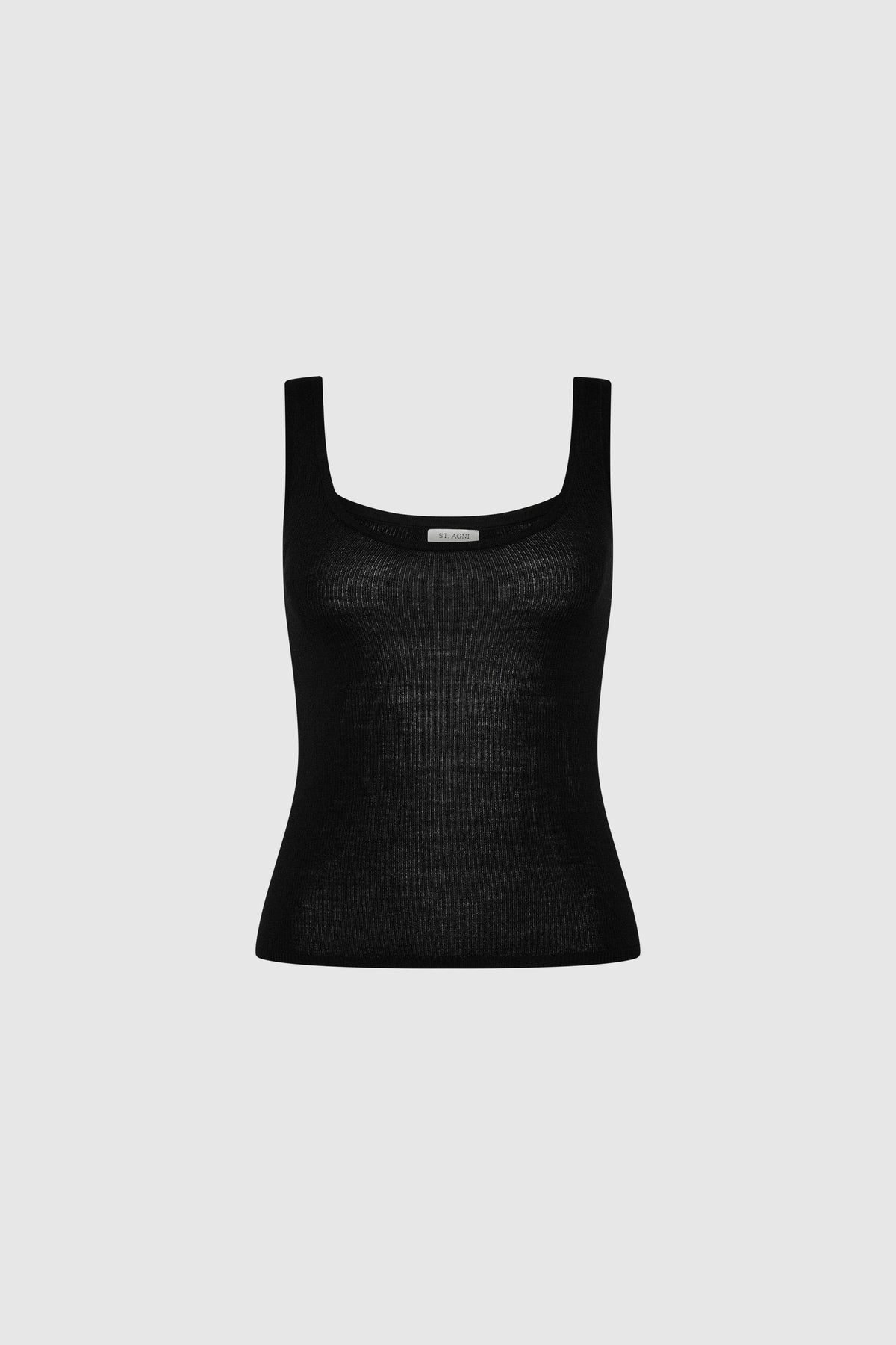 Superfine Merino Wool Tank - Black - Ghost