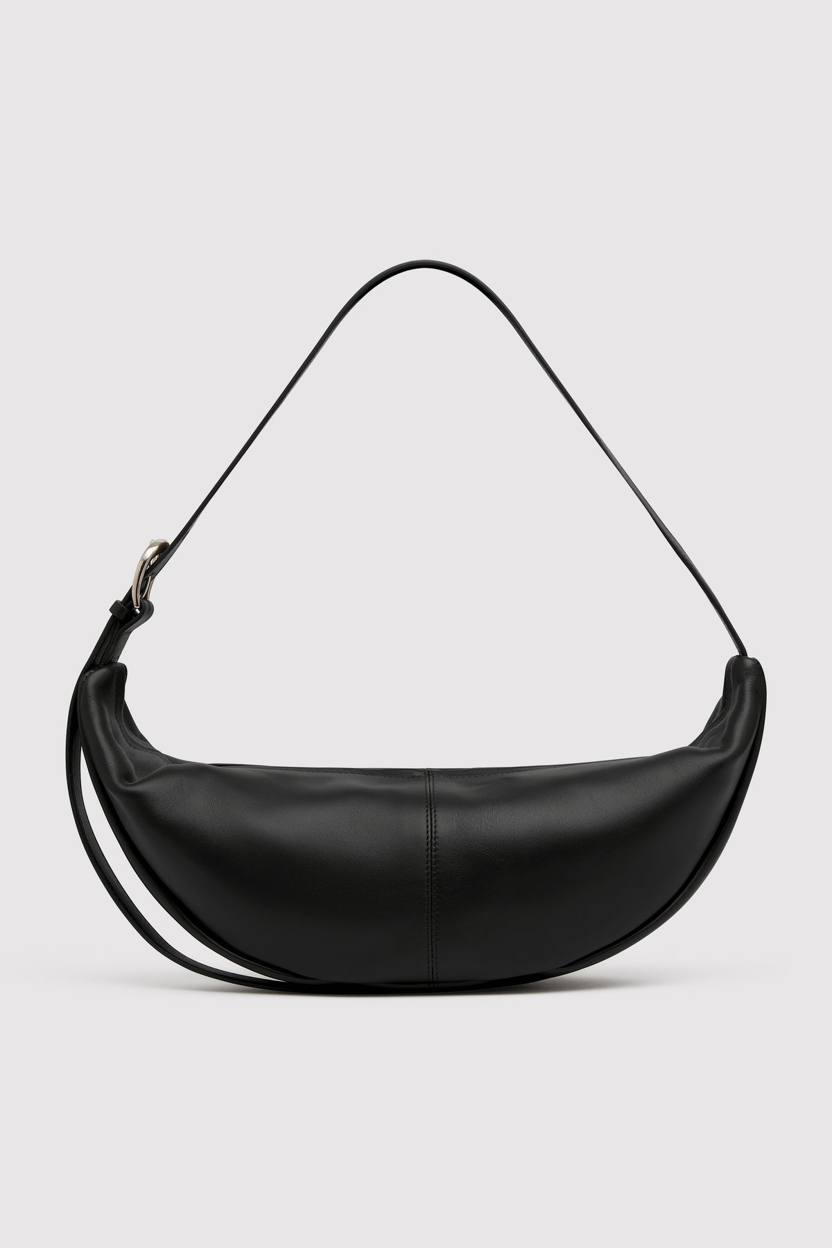 Adjustable Slim Crescent Bag - Black