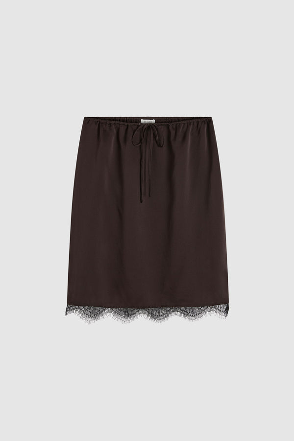 Fine Lace Skirt - Bark