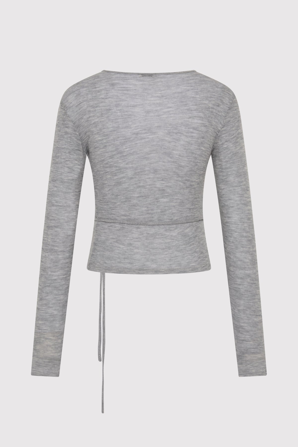 Baby Wool Wrap Top - Grey Marle