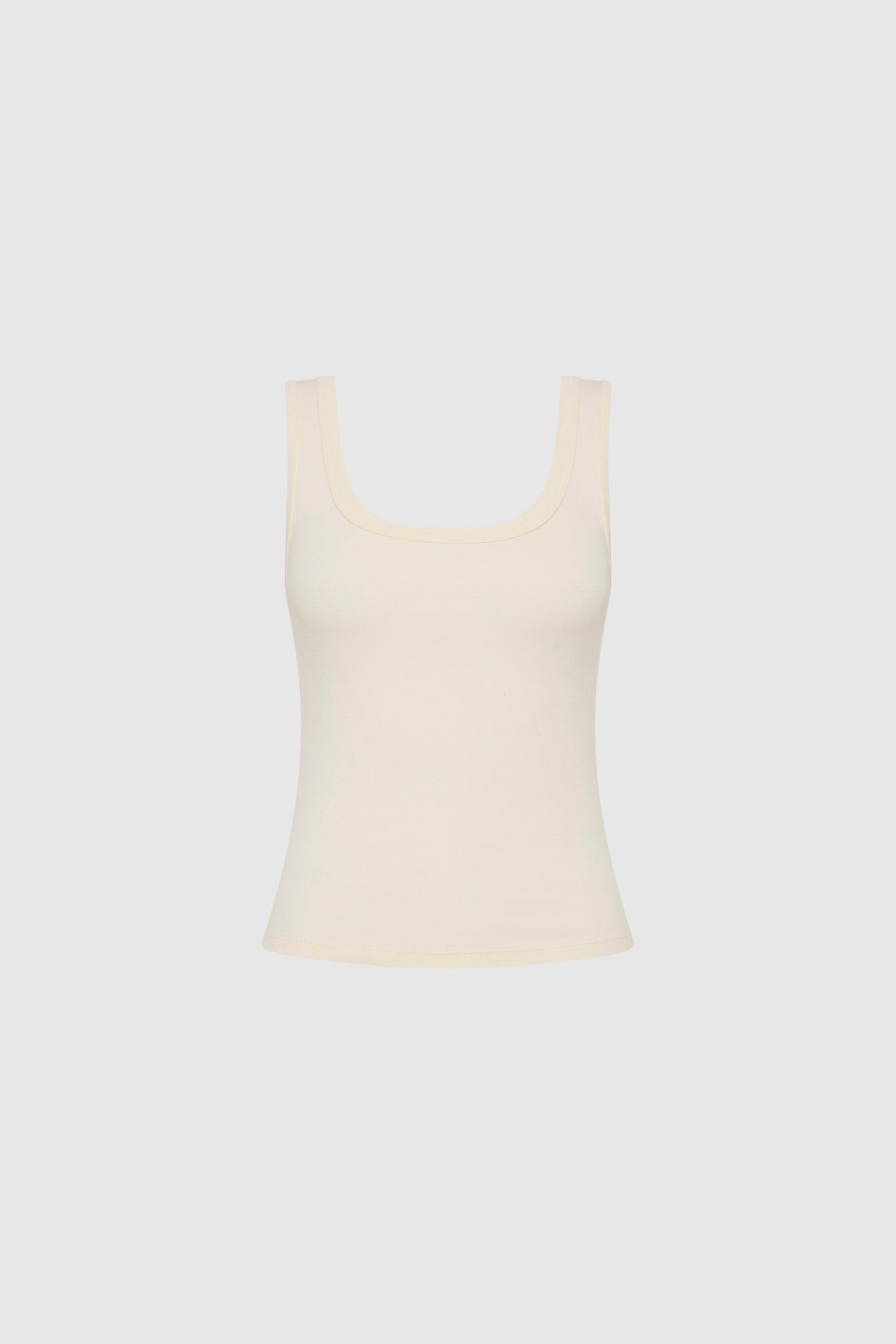 Organic Cotton Scooped Ballerina Top - Talco - Ghost