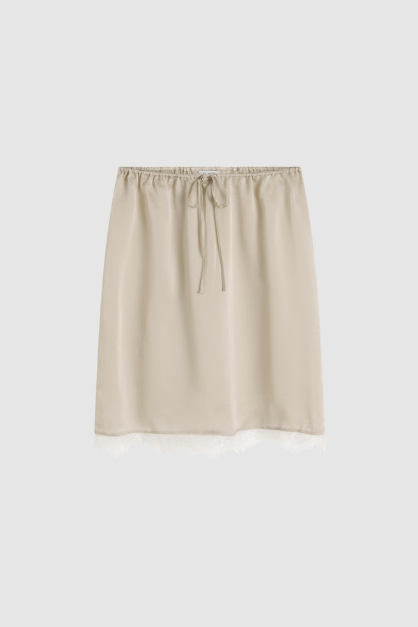 Fine Lace Skirt - Stone