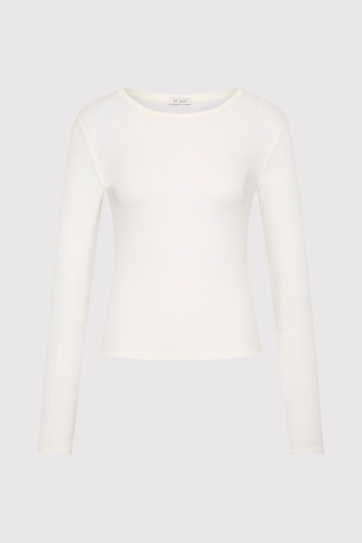 Baby Wool Long Sleeve Top - Off White