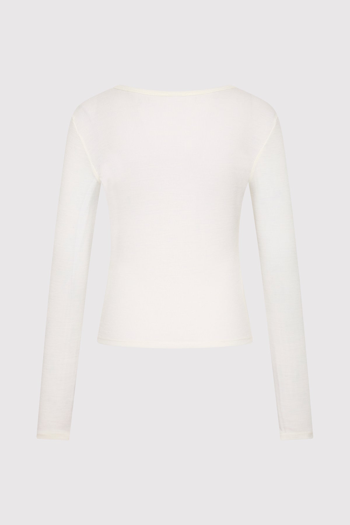 Baby Wool Long Sleeve Top - Off White