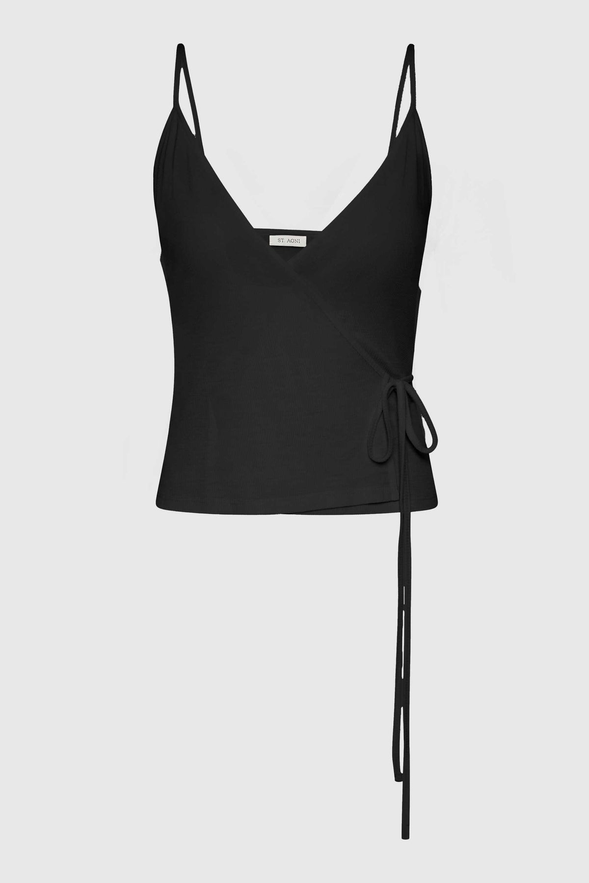 Ballerina Wrap Knit Top - Black