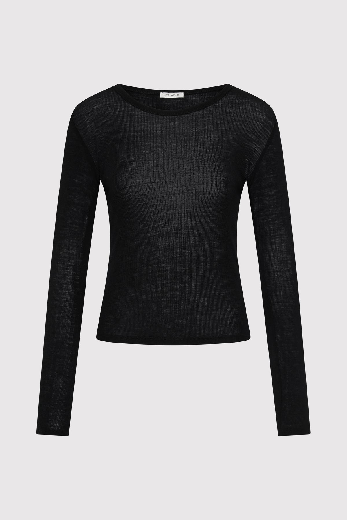 Baby Wool Long Sleeve Top - Black