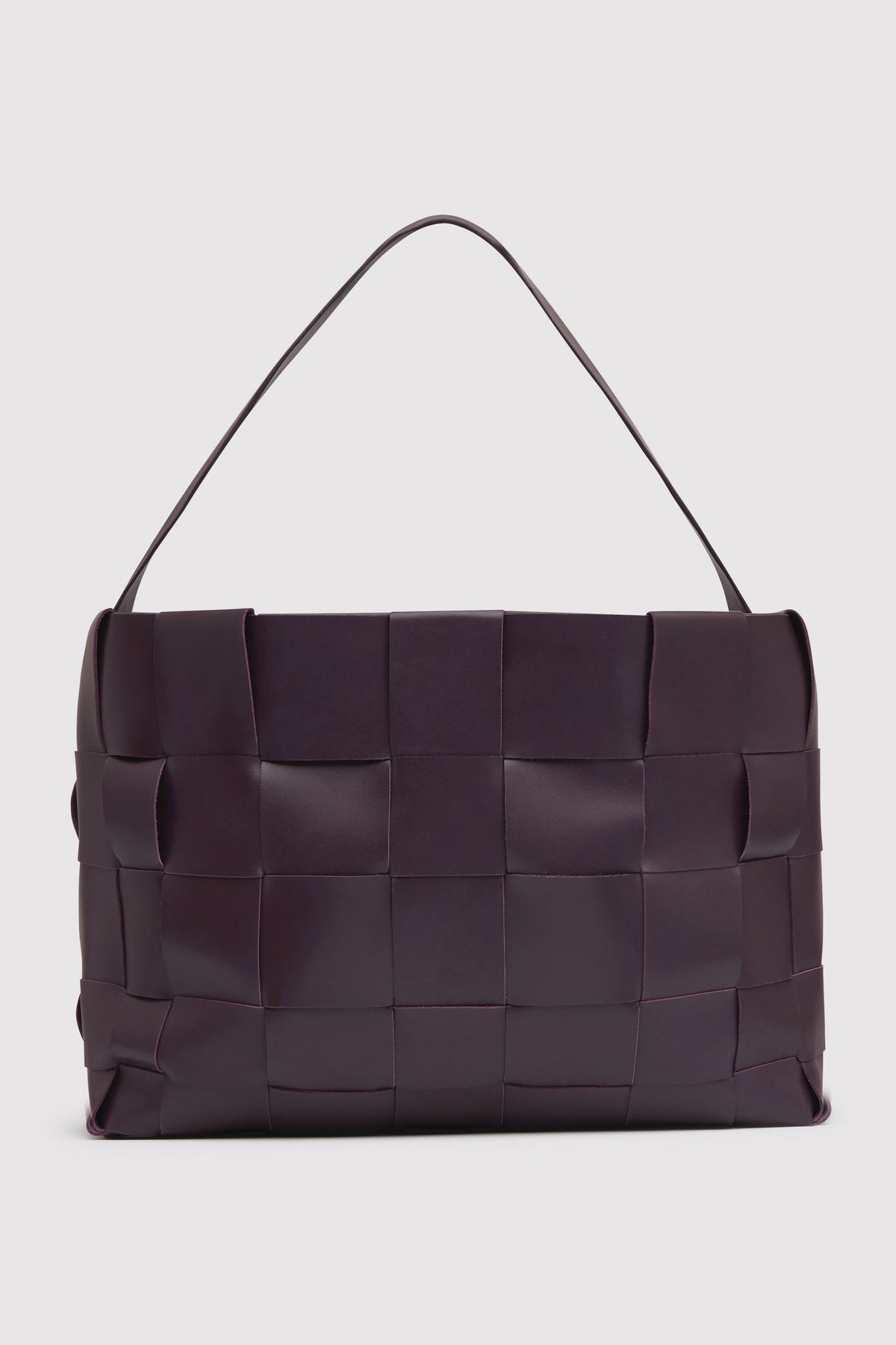 PRE-ORDER: Woven Large Tote - Plum