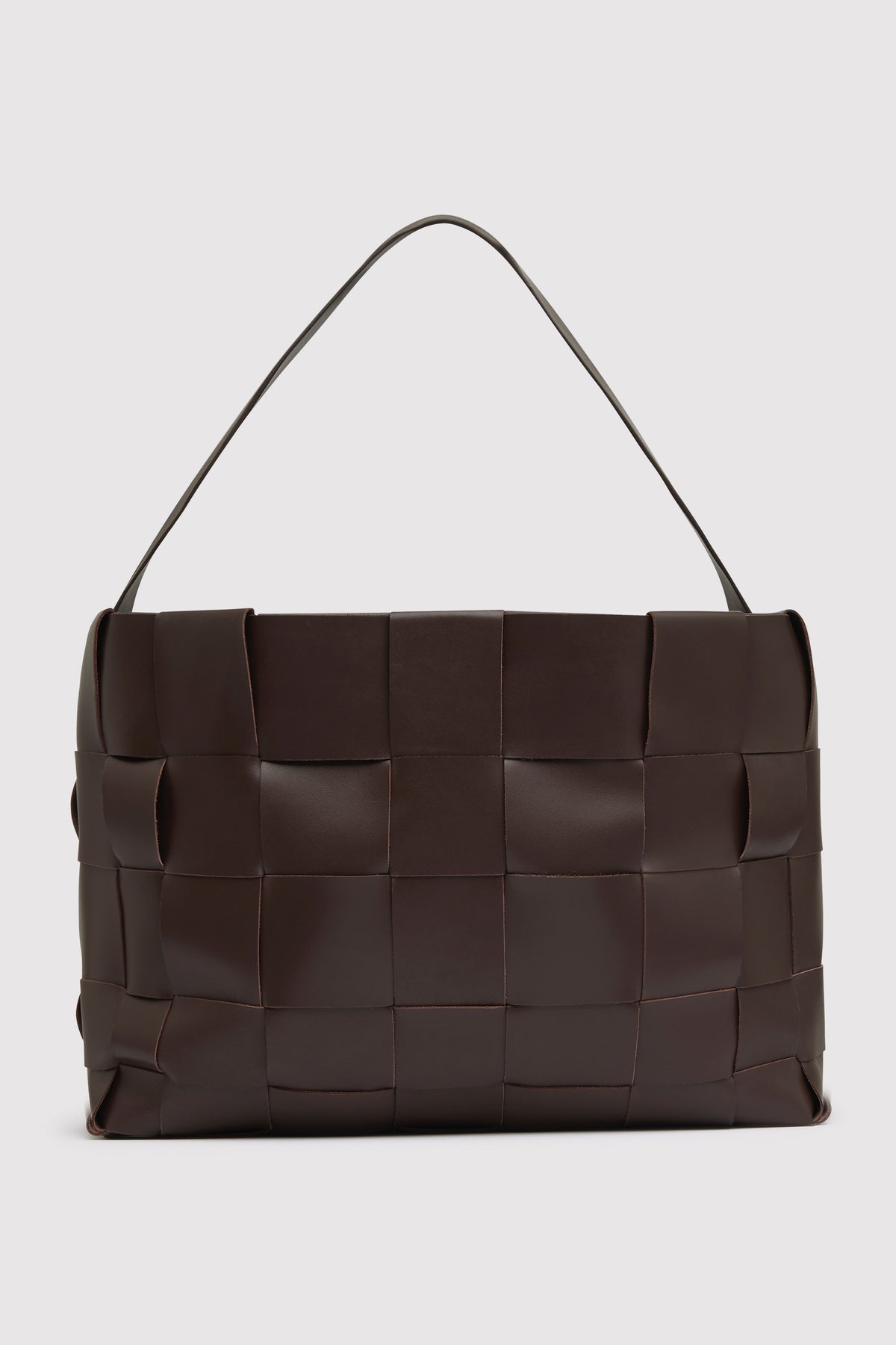 Woven Large Tote - Chocolate