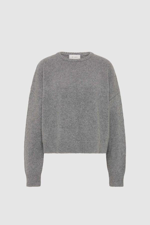Cropped Sweater - Concrete