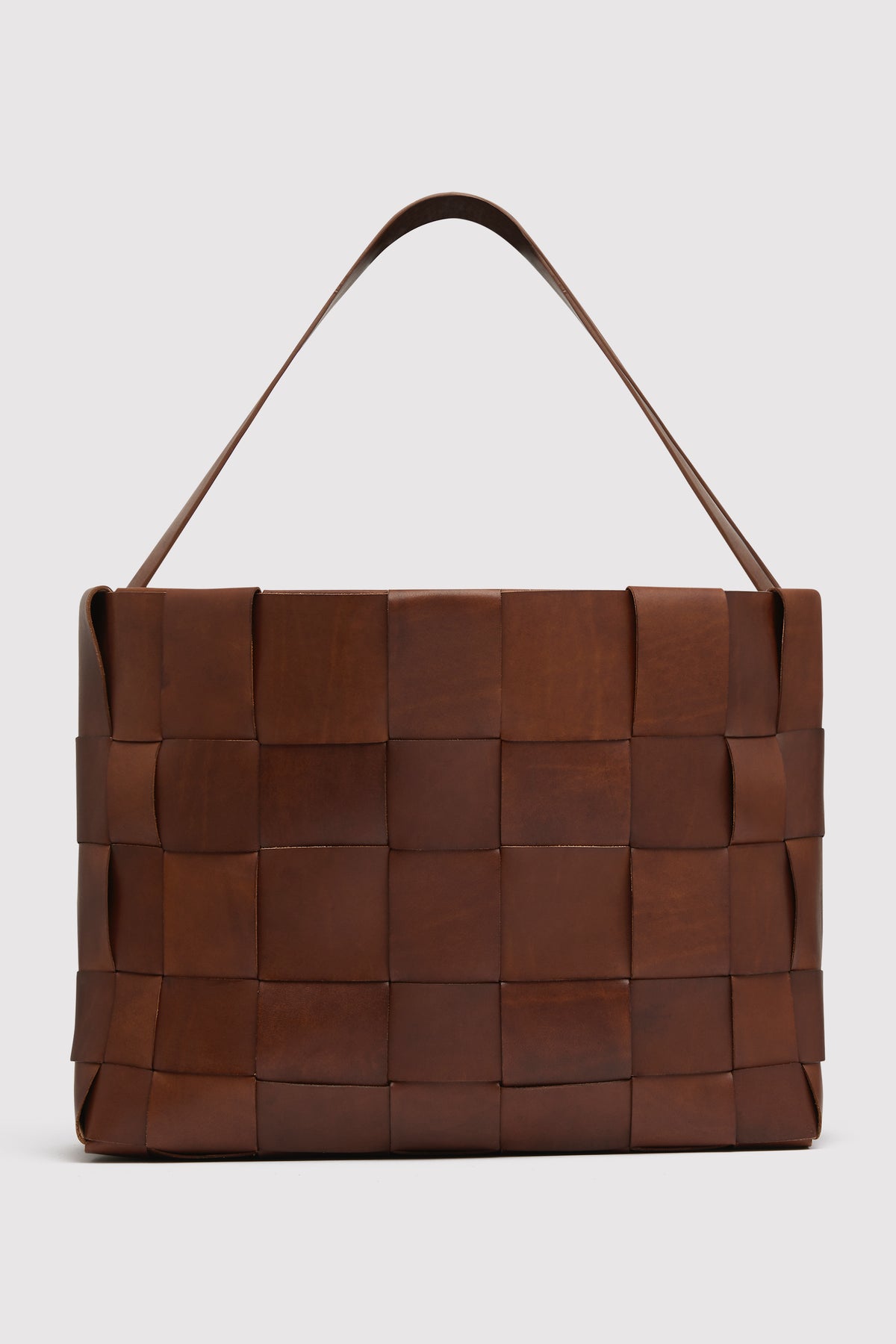Woven Large Tote - Chestnut