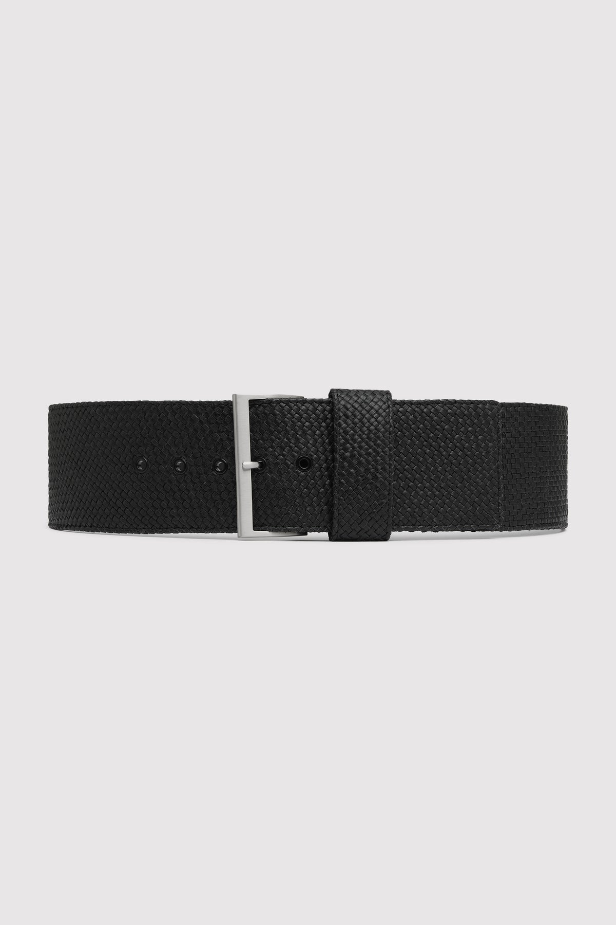 Woven Wide Belt - Black