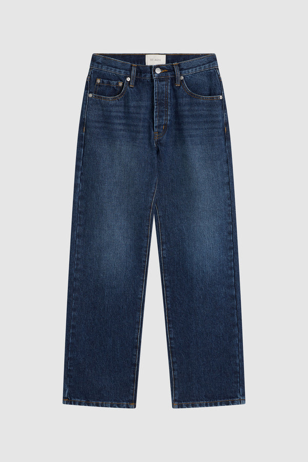 90s Straight Leg Jeans - Dark Indigo