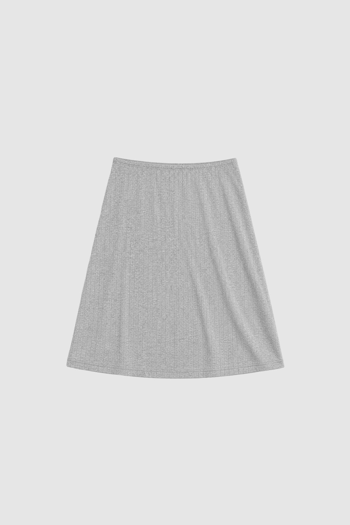 Pointelle Skirt - Grey Marle