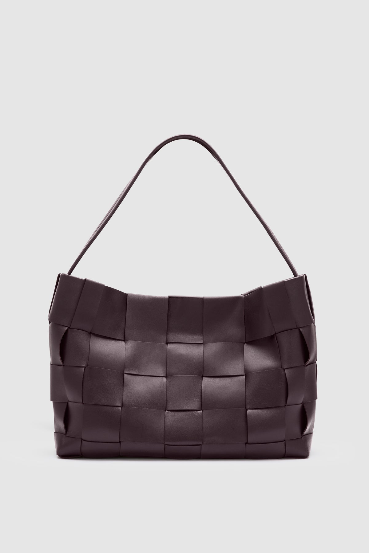PRE-ORDER: Woven Large Tote - Plum