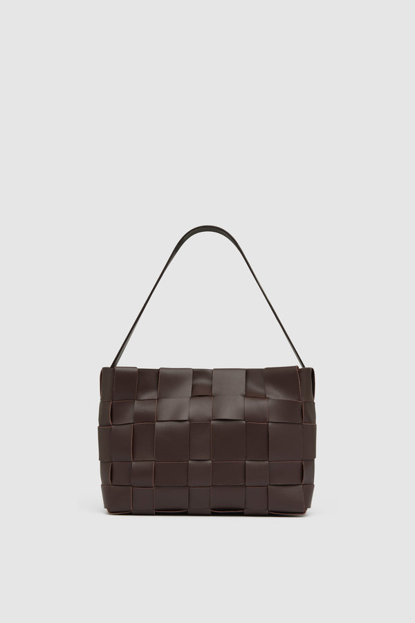 Woven Mini Tote - Chocolate
