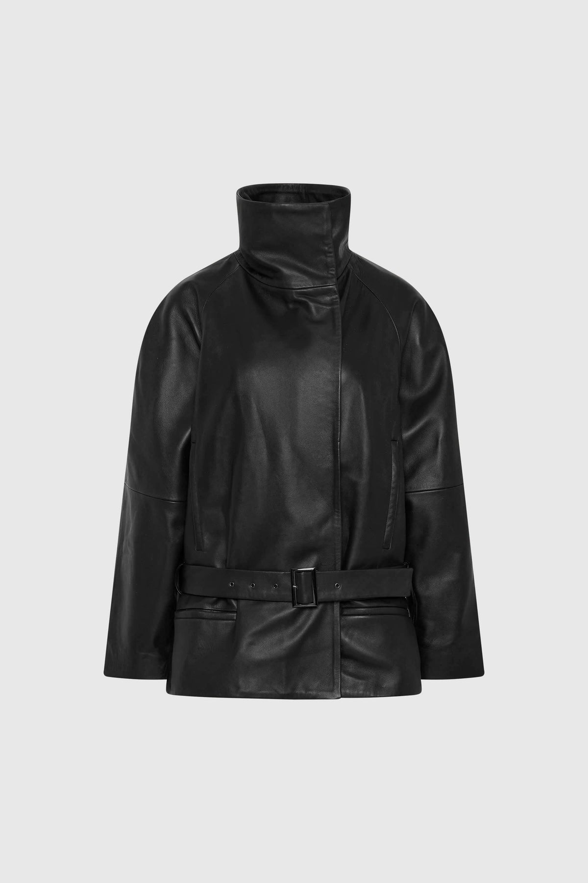 Leather Cinch Jacket - Black - Ghost