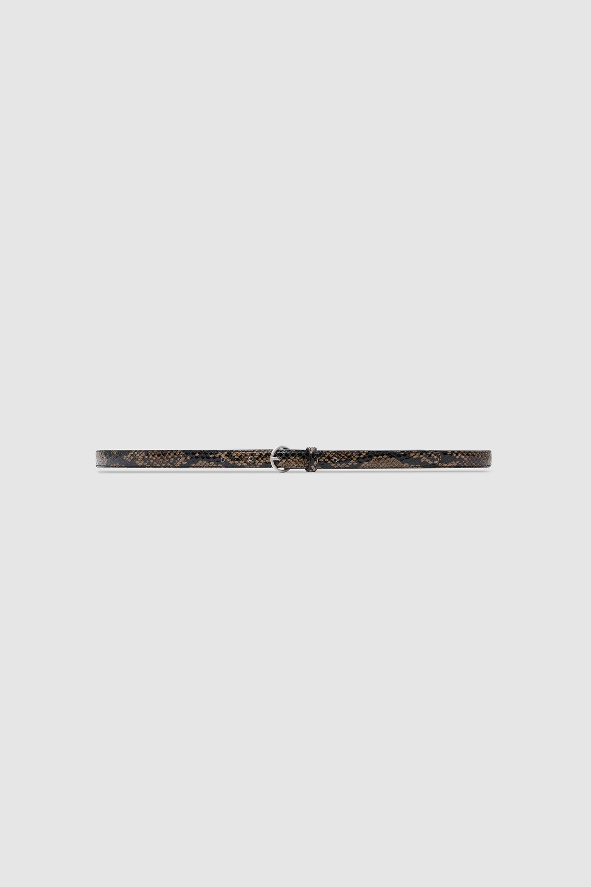 Minimal Slim Belt - Python Embossed - Ghost