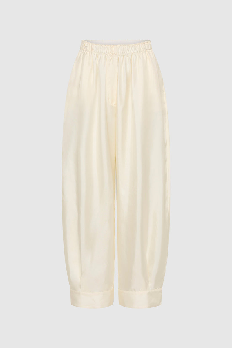 Silk Twill Everyday Cuffed Pants - Talco