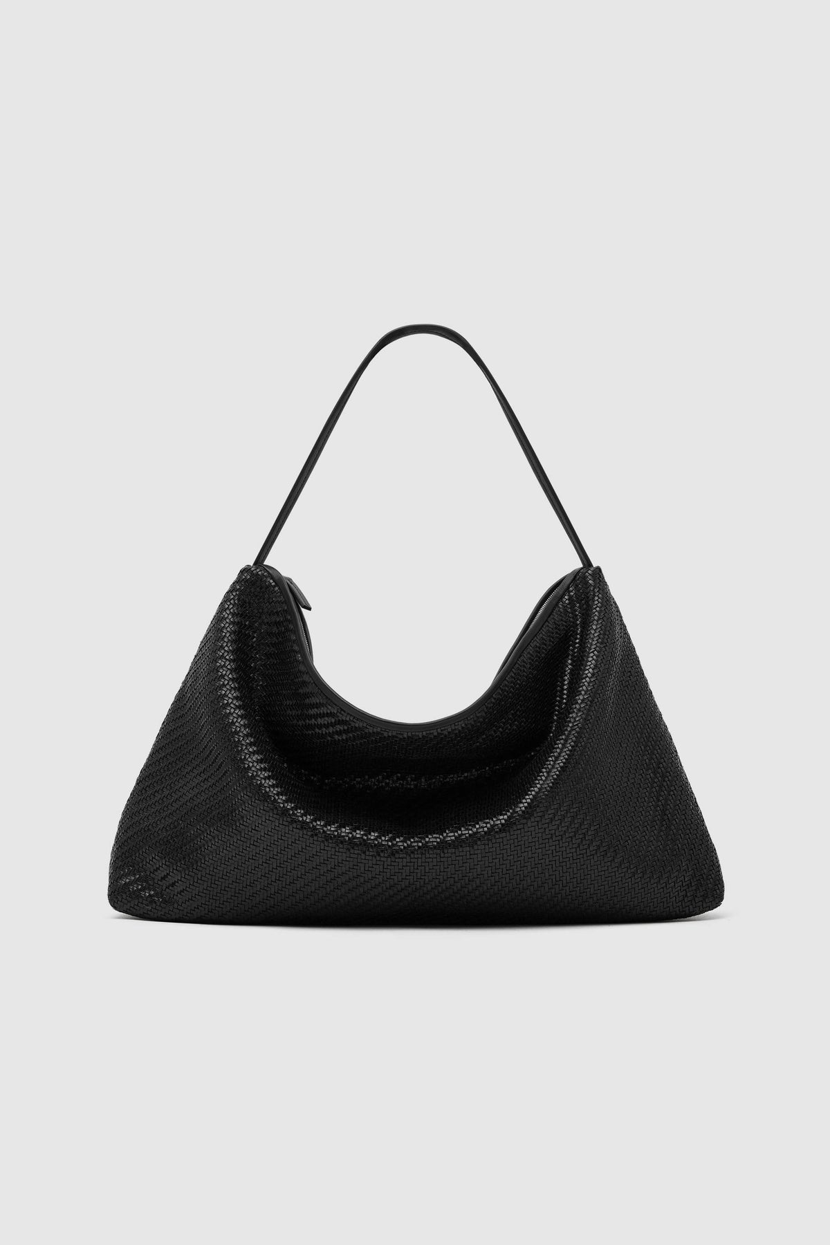 Woven Hobo Bag - Black