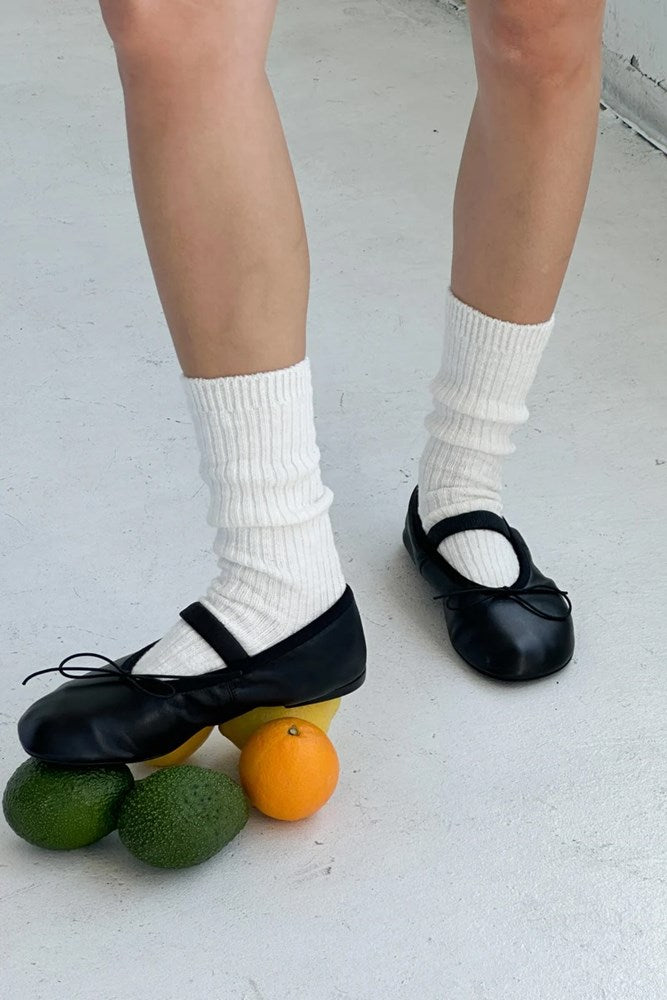Cottage Socks by Le Bon Shoppe - White Linen