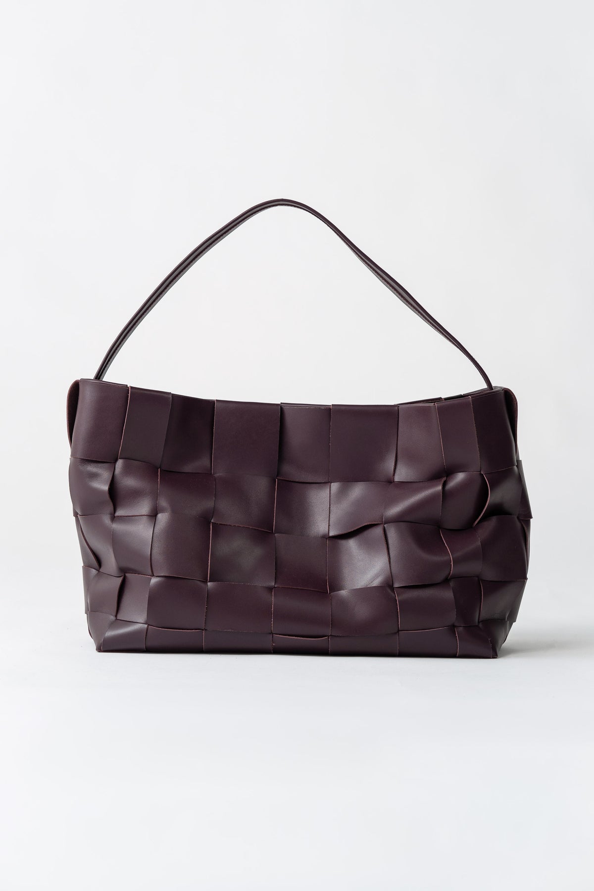 PRE-ORDER: Woven Large Tote - Plum