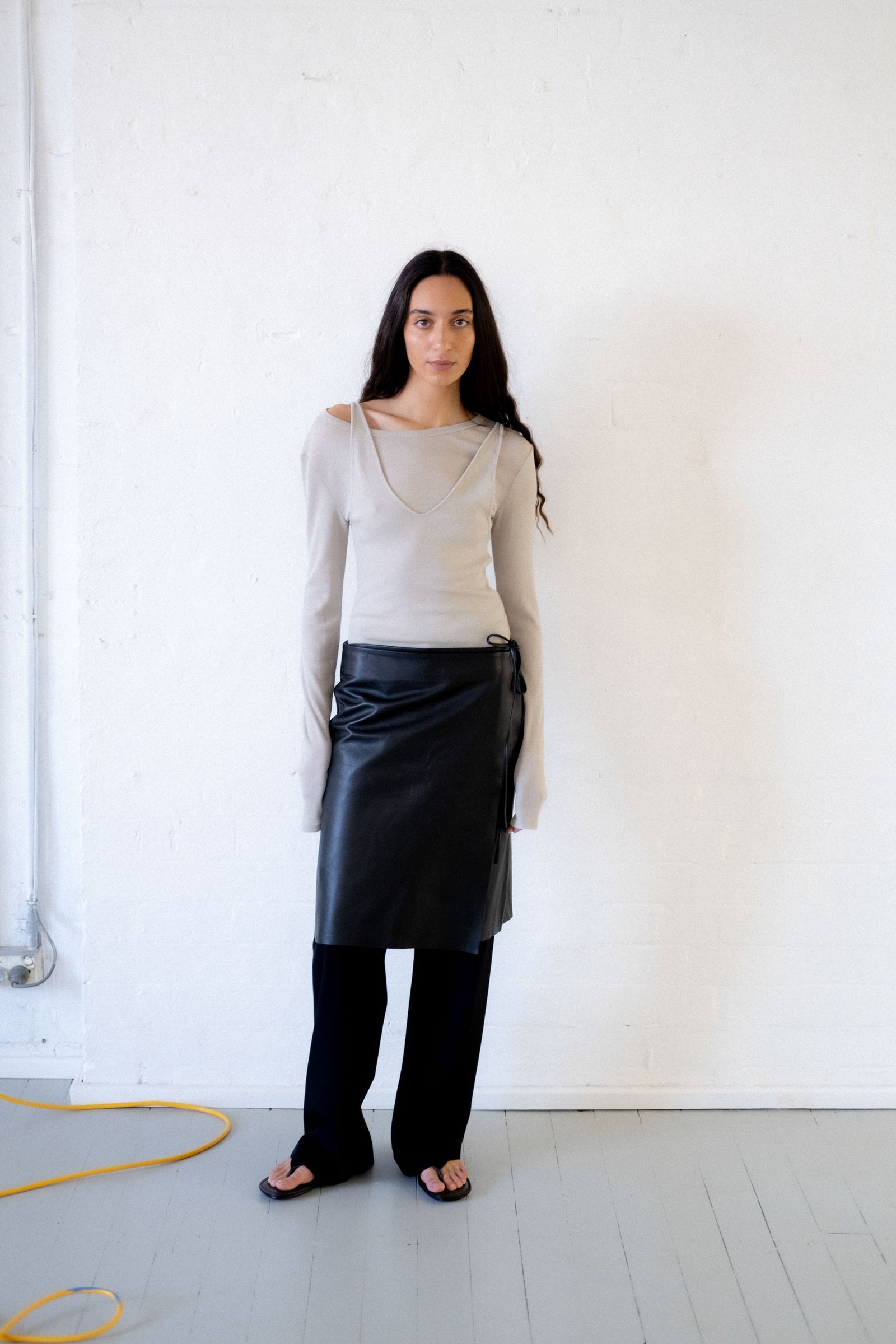 Baby Wool Long Sleeve Top - Soft Ash