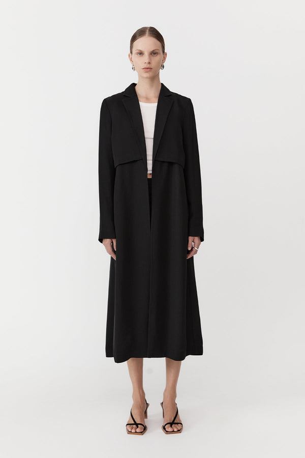 Layered Summer Trench - Black