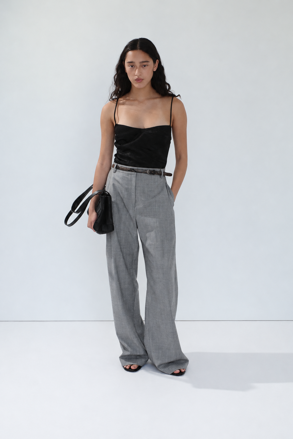 Pleat Slouch Pants - Cobblestone