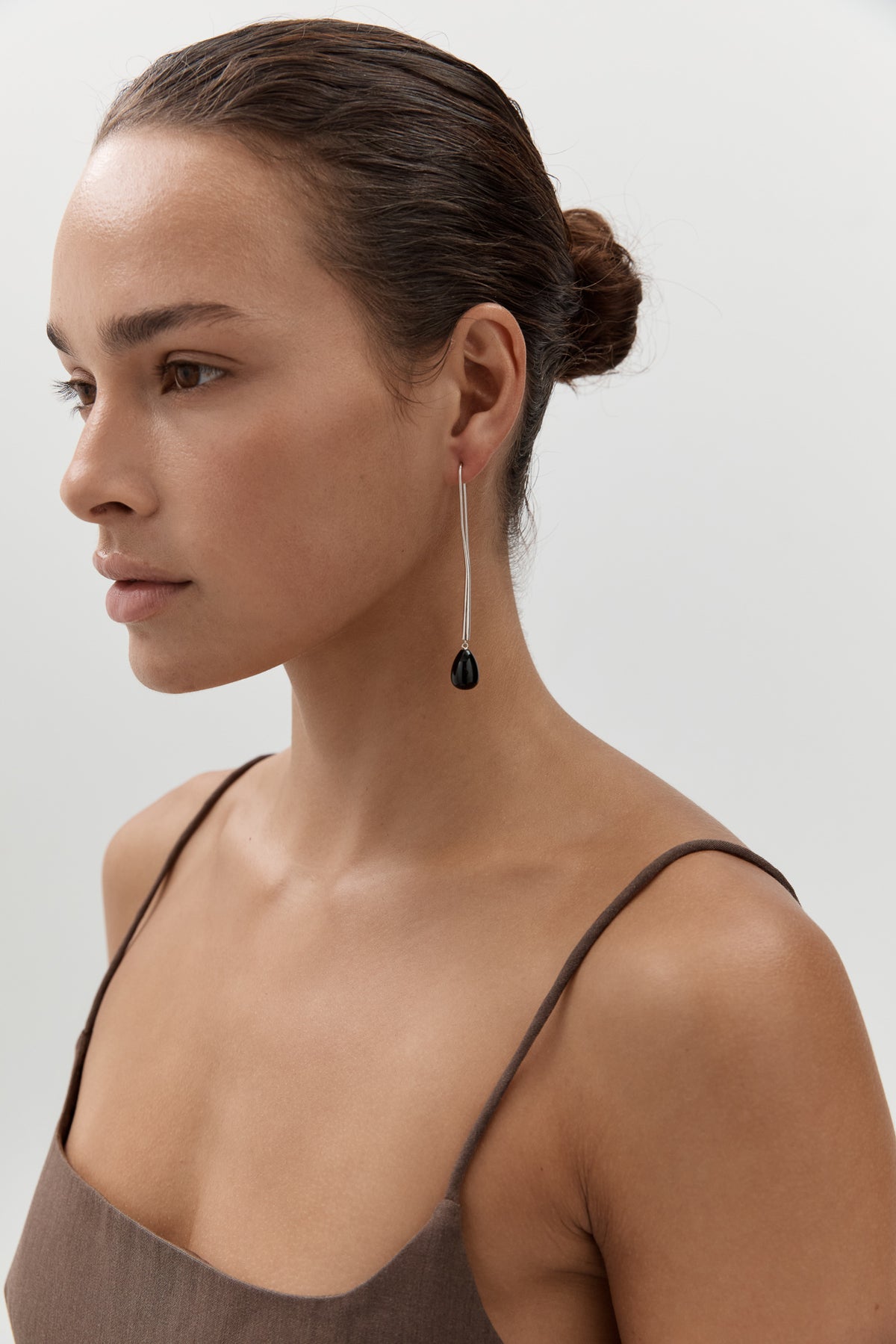 Cusp Onyx Earrings - By Nina Gordon