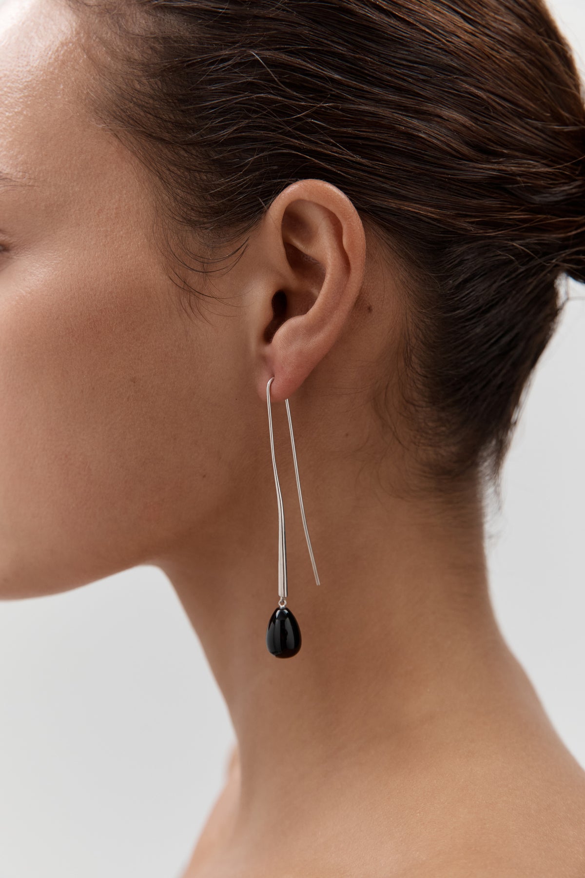 Cusp Onyx Earrings - By Nina Gordon