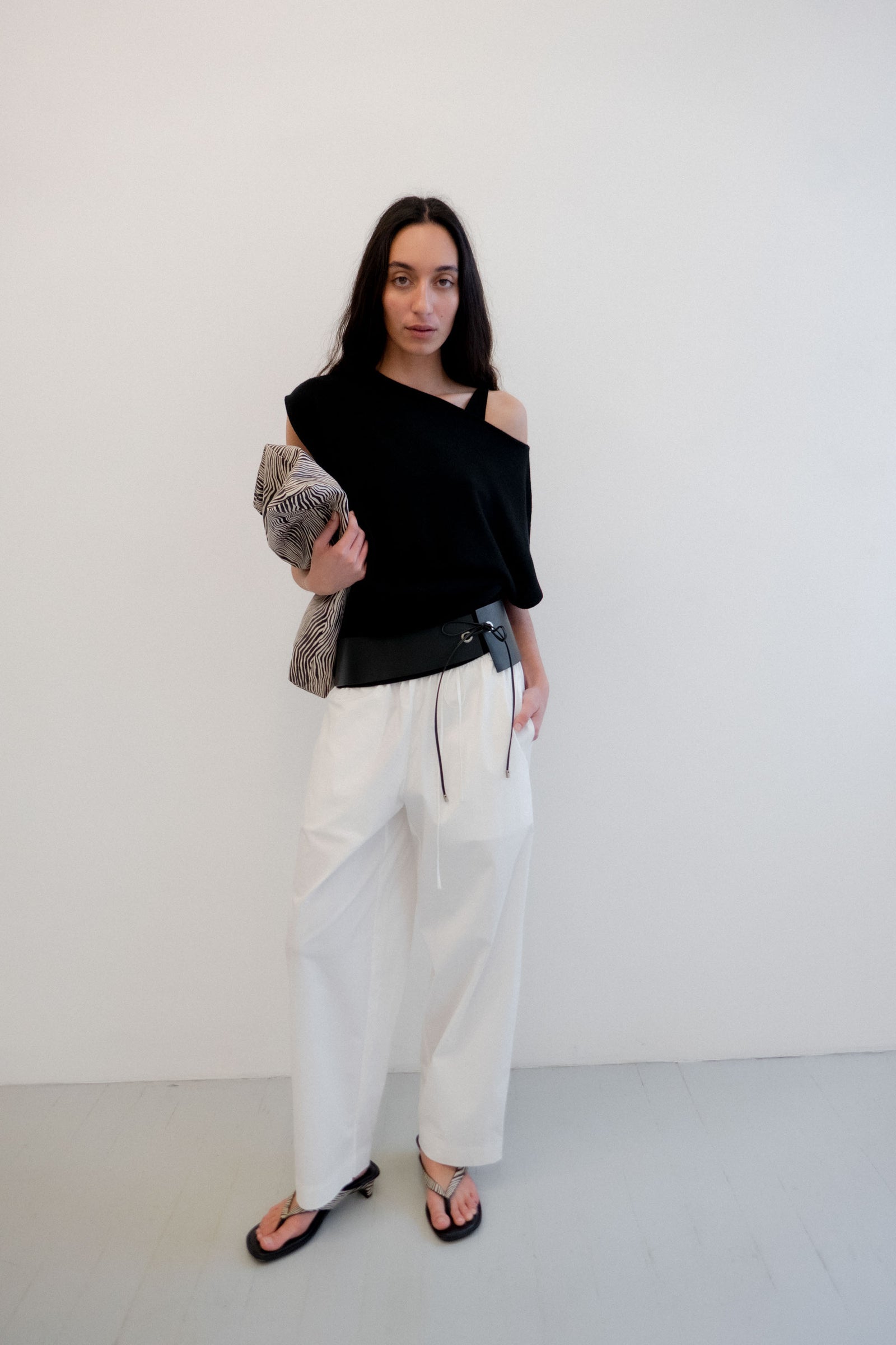 Fine Rouleau Crop Pants - Off White