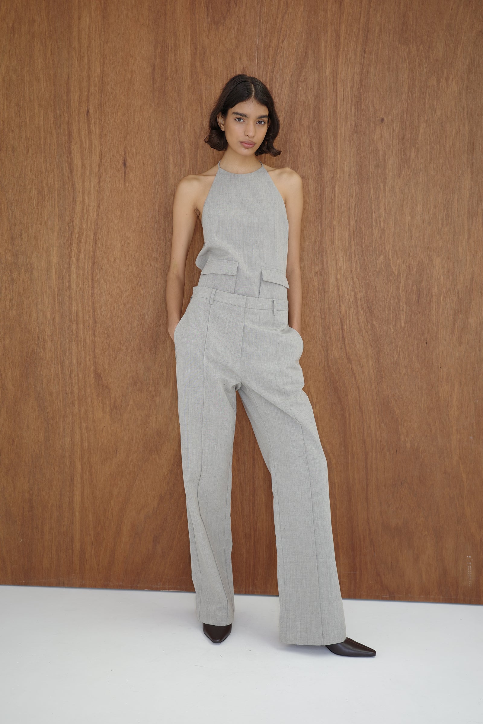 Utility Backless Top - Pebble Melange