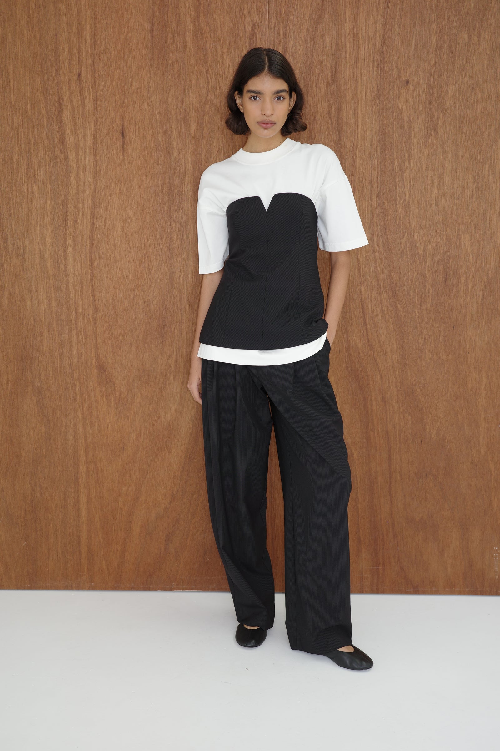 Wool Pinstripe Pocket Pants - Fine Pinstripe