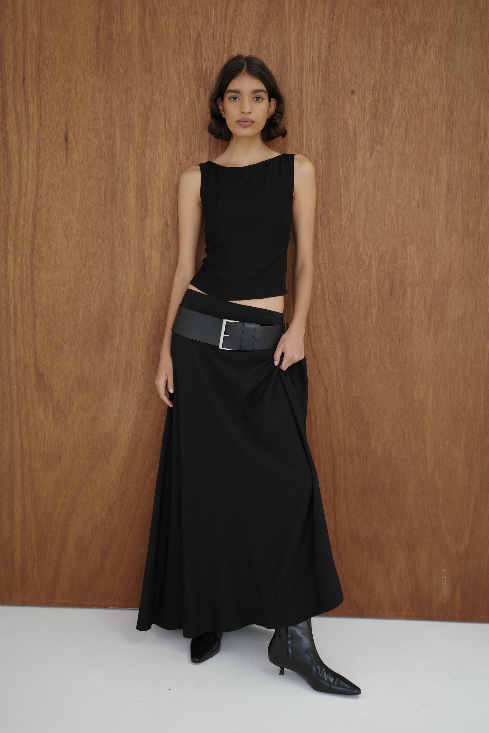 Textured Weave Top - Black