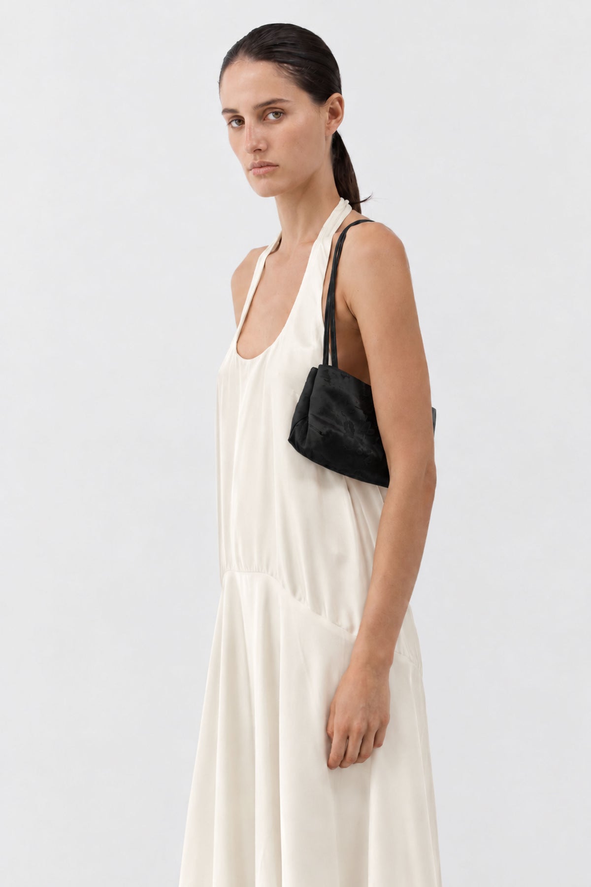 Petit Origami Bag - Black Jacquard