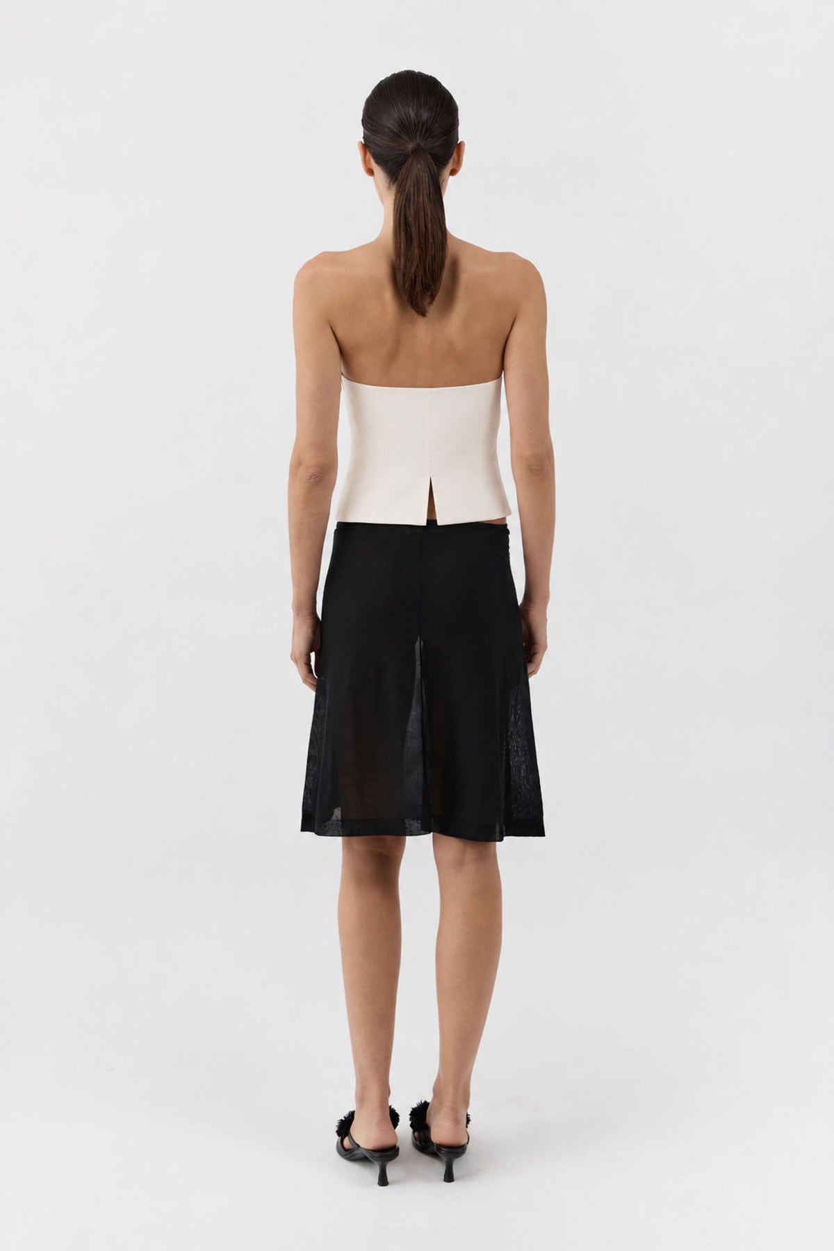 Raw Silk Minimal Bodice - Cloud Cream