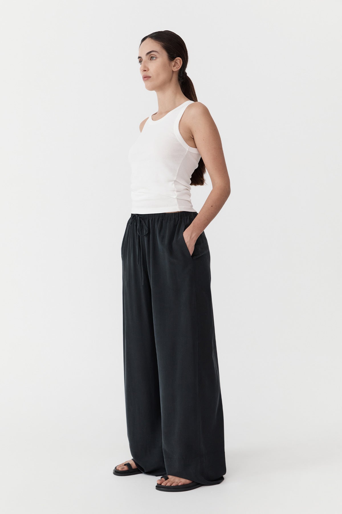 Alessandra Silk Wide Leg Pant curated on LTK