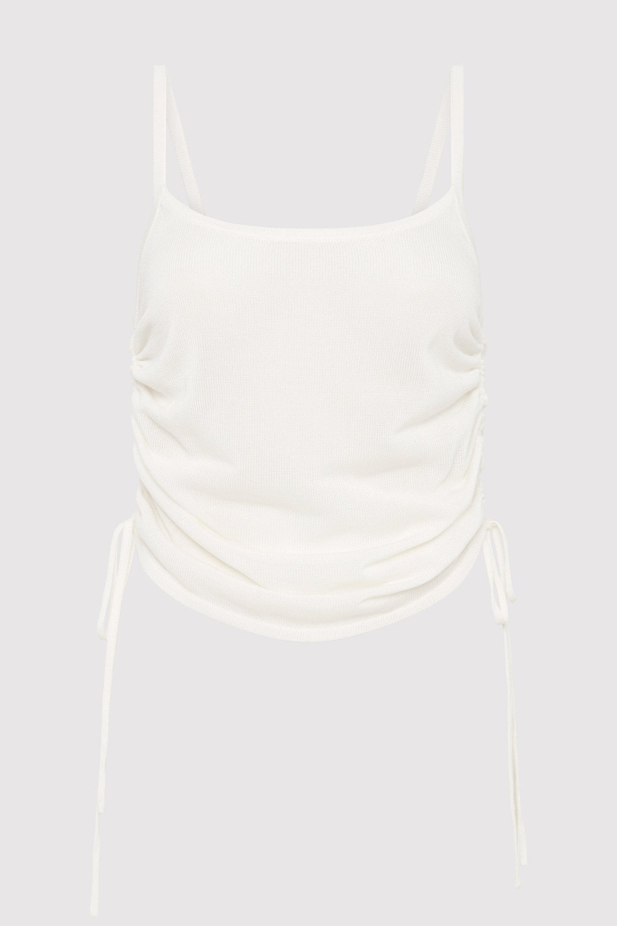 Ruched Tank - White