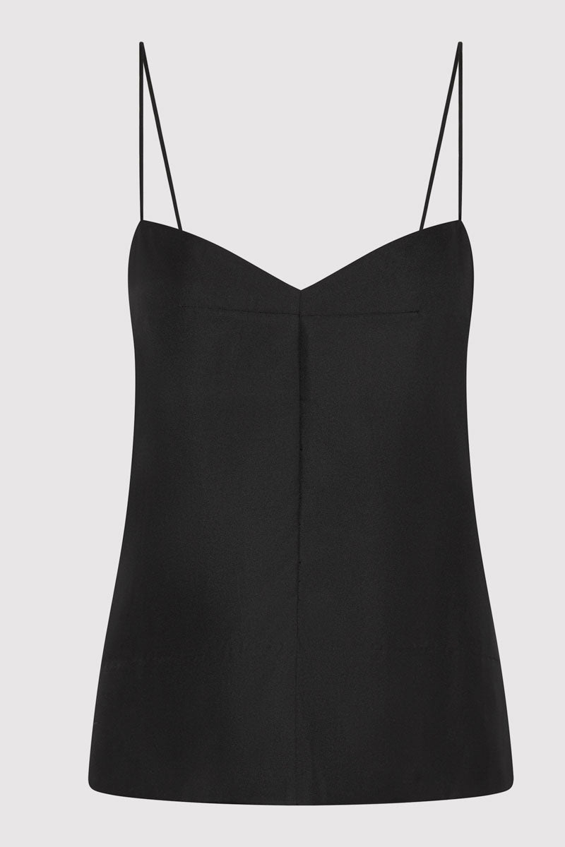 Silk Twill Cami - Black