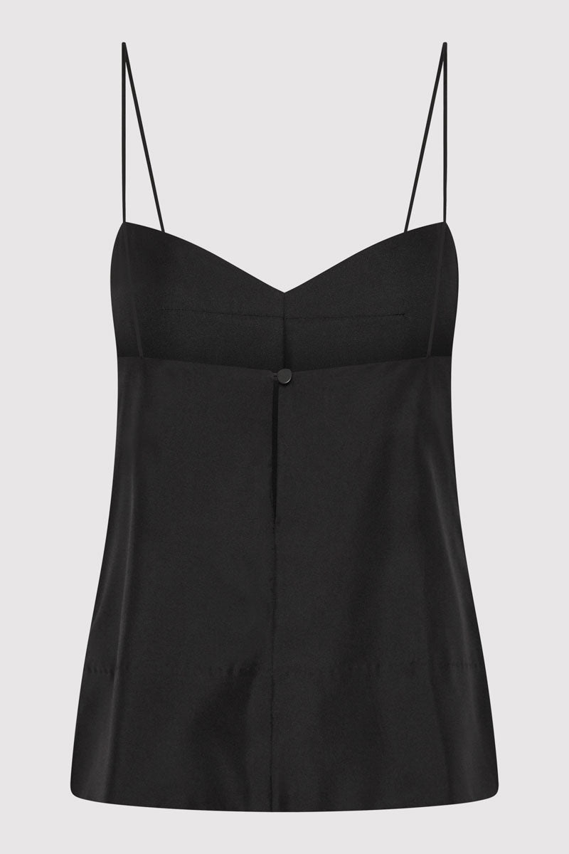 Silk Twill Cami - Black