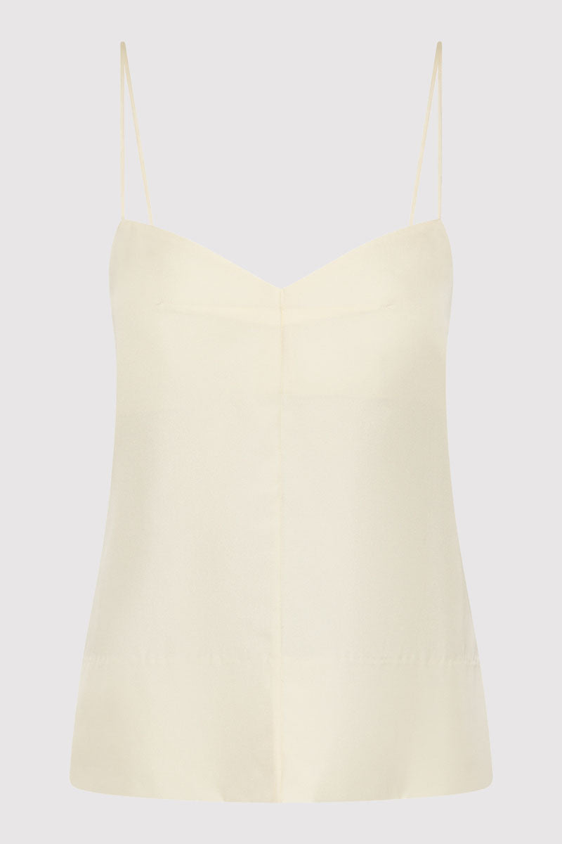 Silk Twill Cami - Milk
