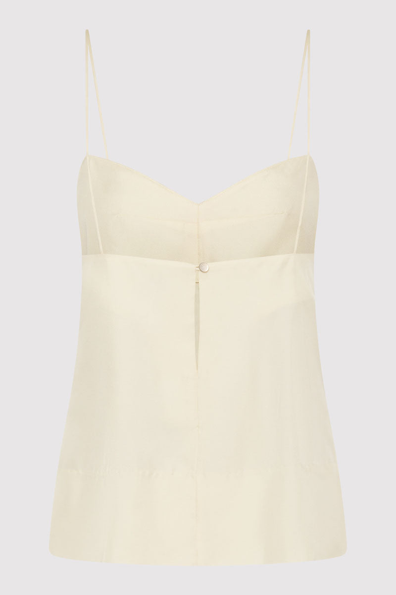 Silk Twill Cami - Milk