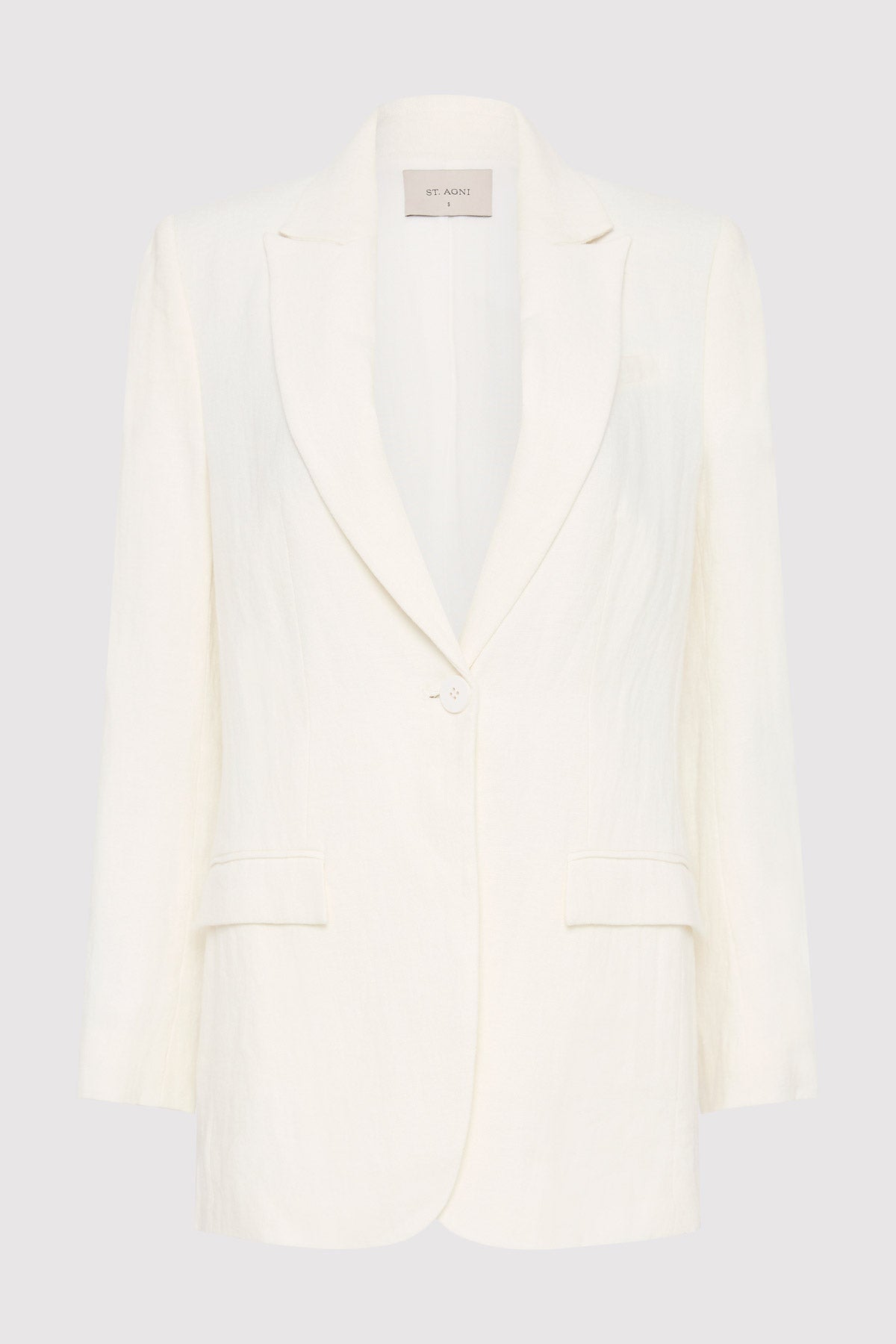Tailored Linen Blazer - Ivory