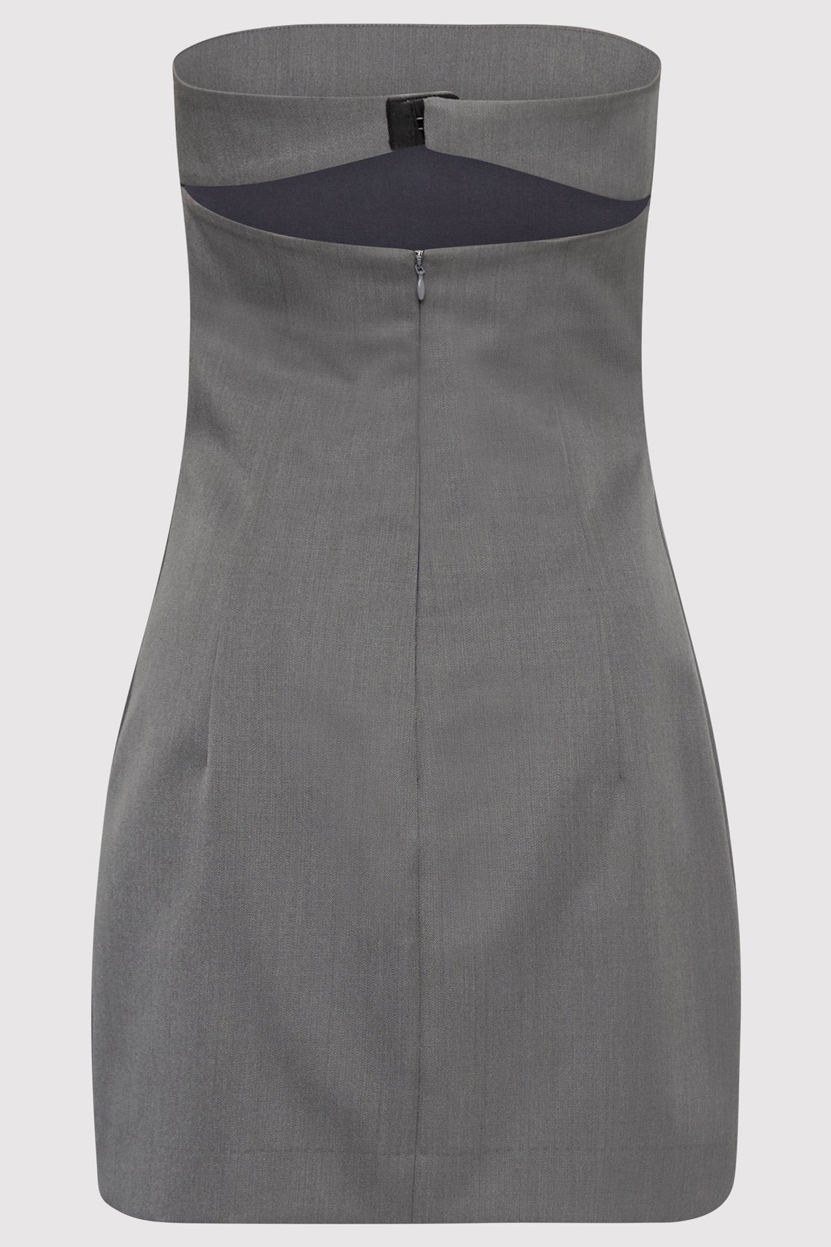 Tuck Mini Dress - Pewter Grey