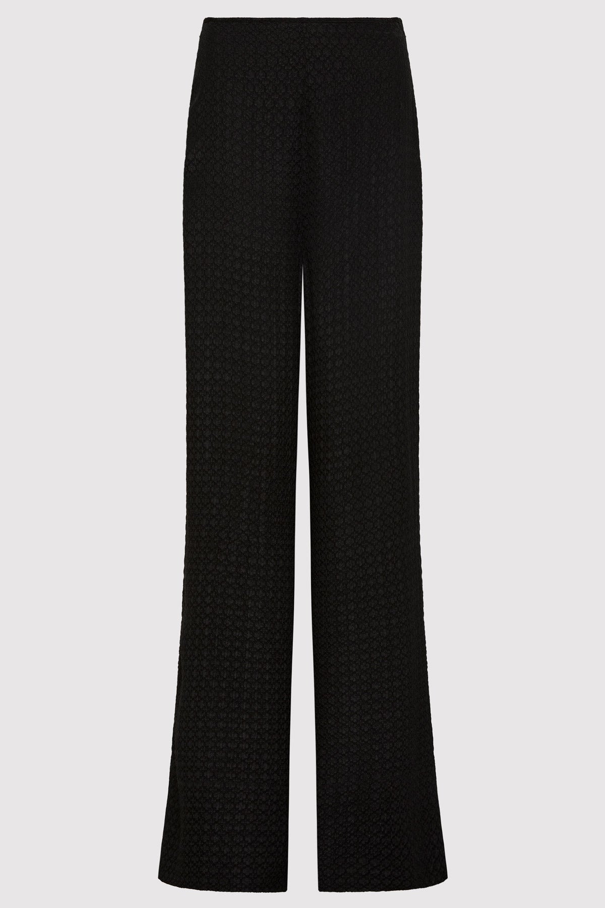 Textured Silk Pants - Black