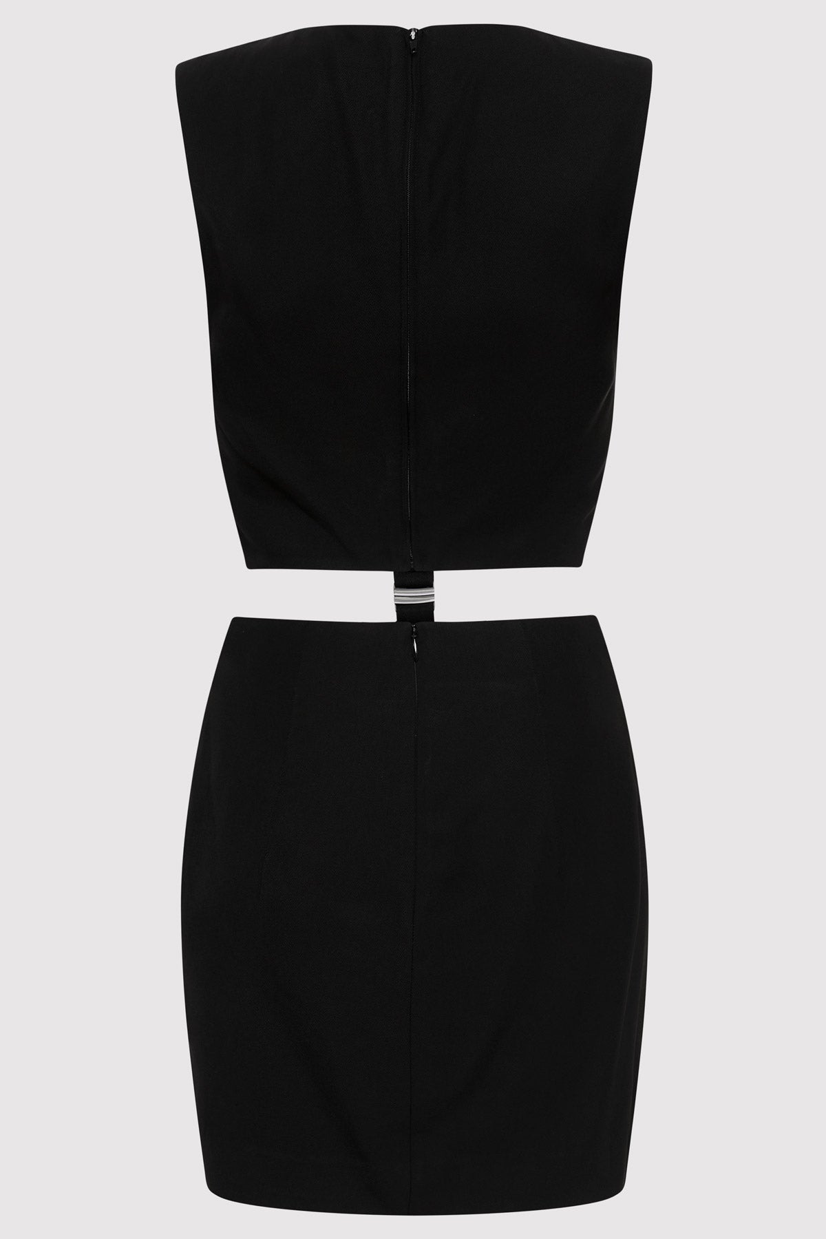 Clip Buckle Mini Dress - Black