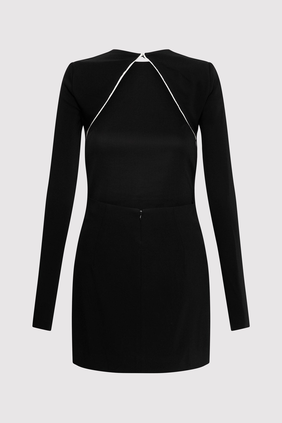 Raw Edge Mini Dress - Black
