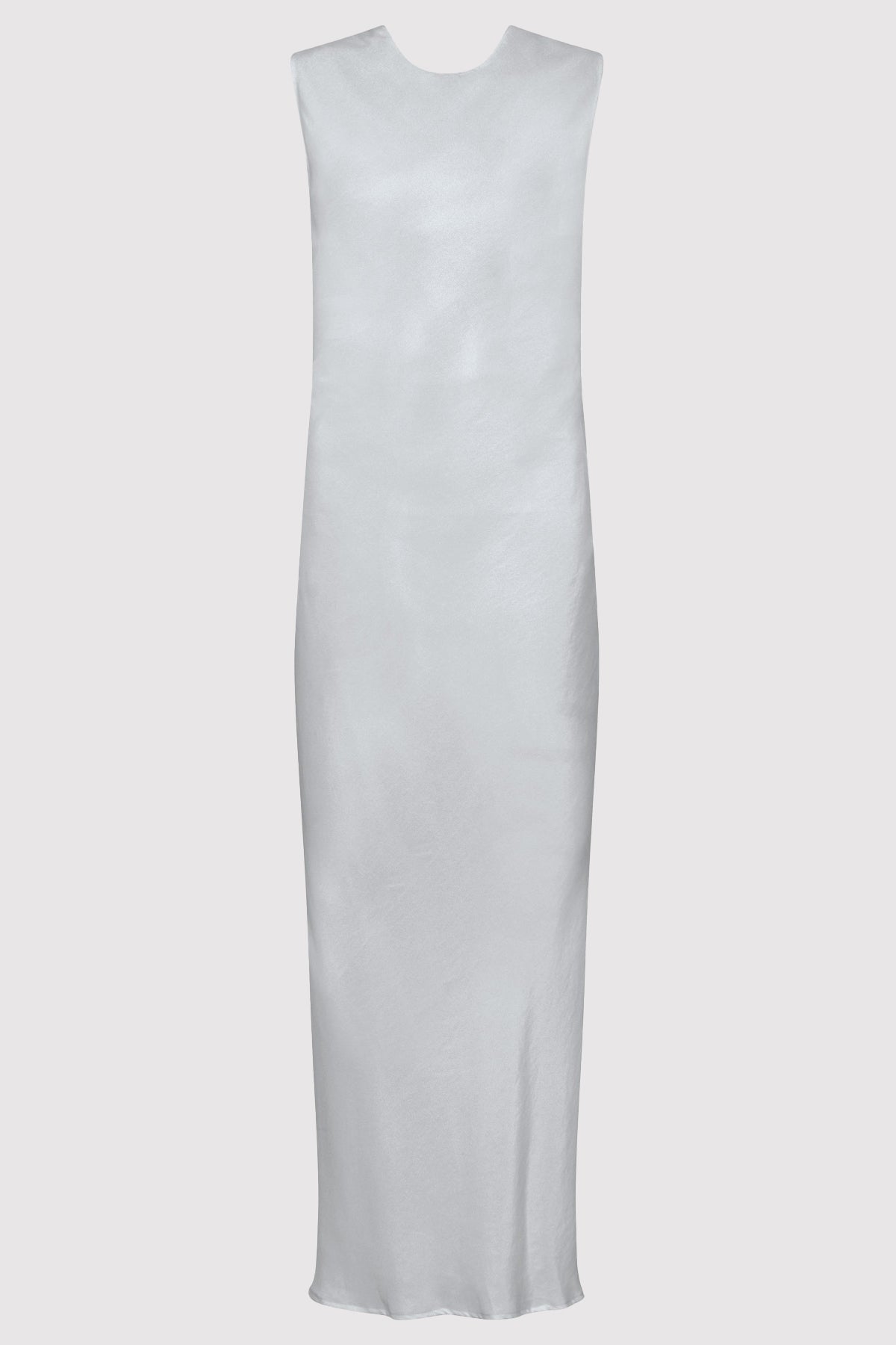 Soft Silk Rouleau Tie Dress - Silver