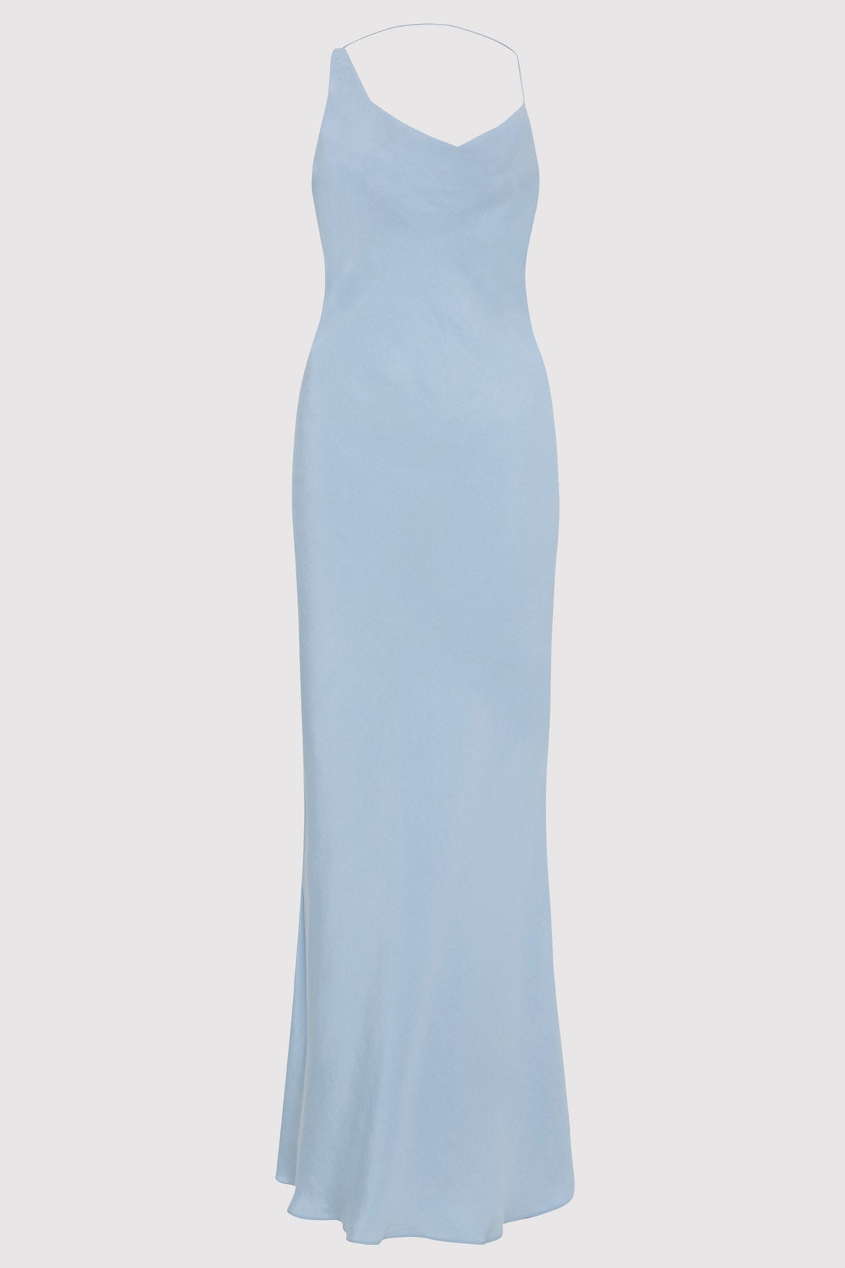 Asymm Drape Maxi Dress - Stone Blue