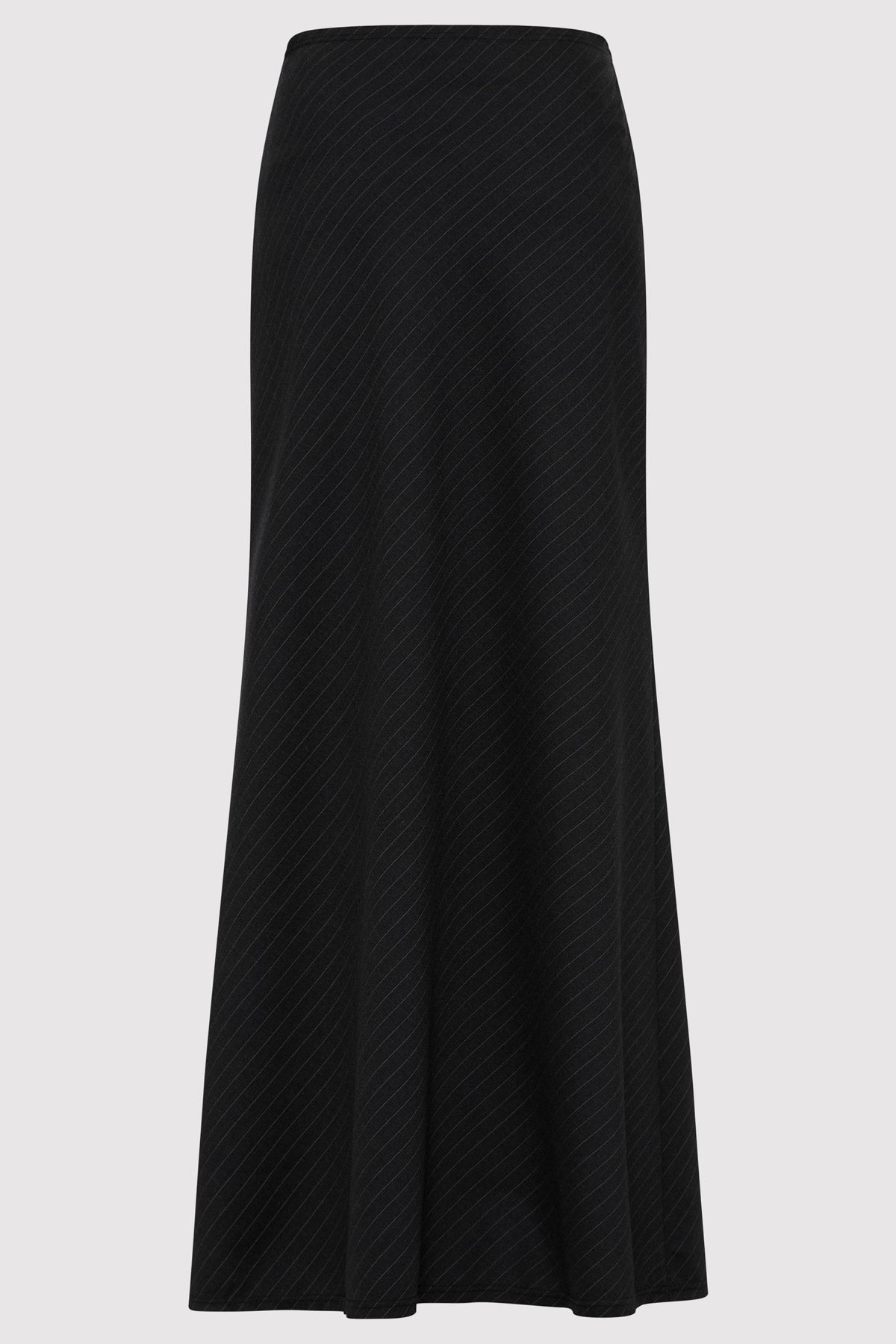 Pinstripe Maxi Skirt - Black